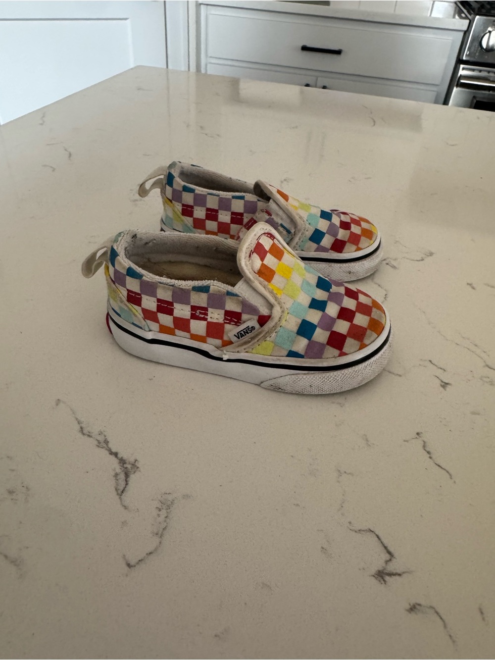 Vans Shoes Toddler 5.5 Checkerboard Slip On Sneakers Multicolor Comfort 500714